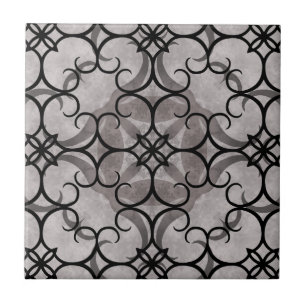Carreau Motif gothique de victorian magnifique gris et