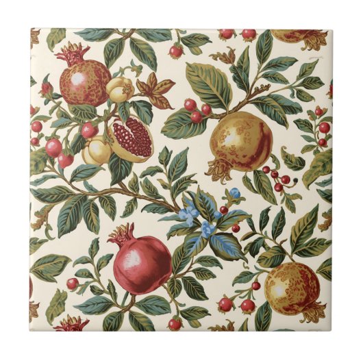 Carreau Motif Grenade de William Morris Fruit (Devant)