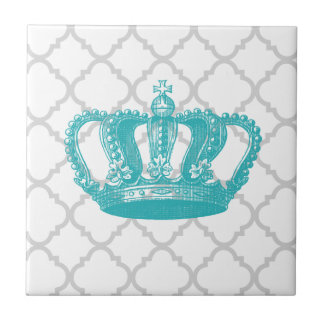 CARREAU MOTIF GRIS DE LA COURONNE VINTAGE GIRLY QUATREFOIL