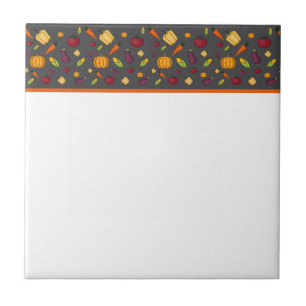 Carreau Motif gris de légumes mignons