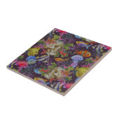 Carreau Motif grunge de vie marine (Côté)