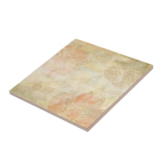 Carreau motif grunge floral d'arrière - plan d'art (Côté)