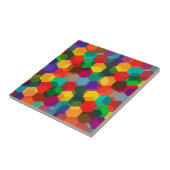 Carreau Motif Hexagon coloré géométrique (Côté)