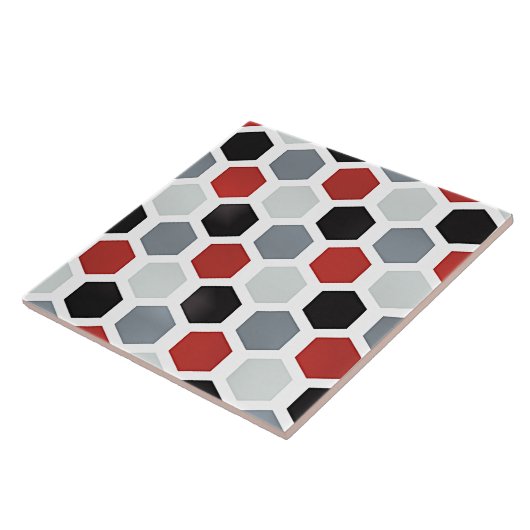 Carreau Motif Hexagon d'Art Moderne (Côté)