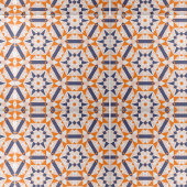 Carreau Motif Hexagones géométriques à crème bleue orange