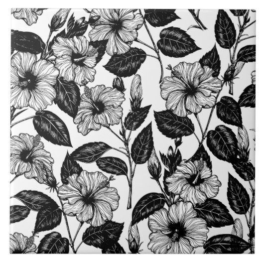 Carreau Motif Hibiscus (Devant)