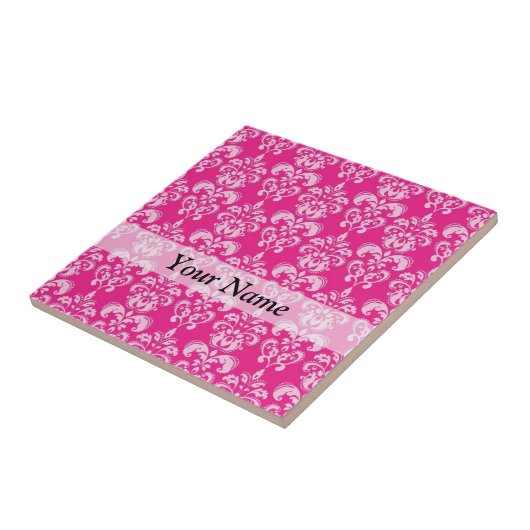 Carreau Motif humide rose chaud (Côté)