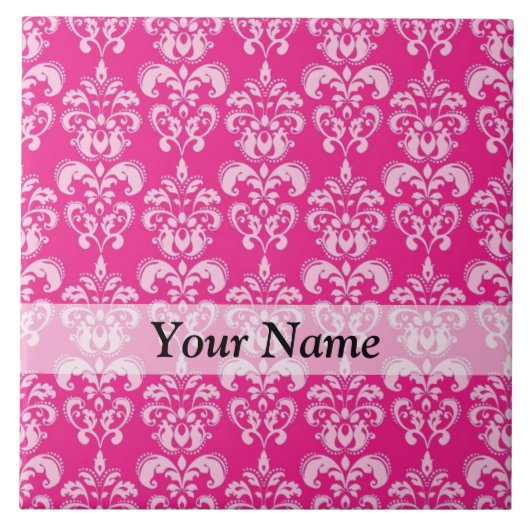 Carreau Motif humide rose chaud (Devant)