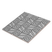 Carreau Motif Ikat Aztec - Nuances de gris / gris (Côté)
