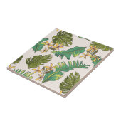 Carreau Motif illustré de feuille de jungle (Côté)