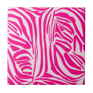 Carreau Motif imprimé zèbre rose