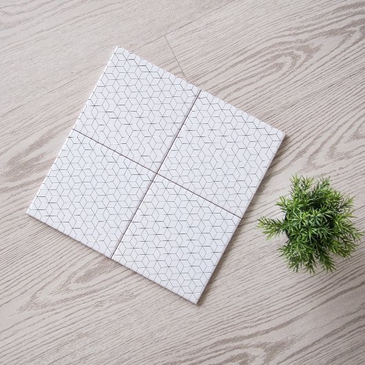 Carreau Motif isométrique noir et blanc moderne