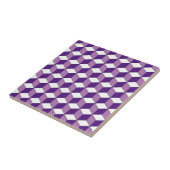 Carreau Motif isométrique violet monochrome (Côté)