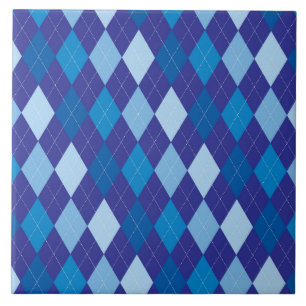 Carreau Motif Jacquard bleu