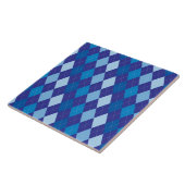 Carreau Motif Jacquard bleu (Côté)