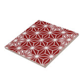 Carreau Motif japonais Asanoha - rouge foncé (Côté)