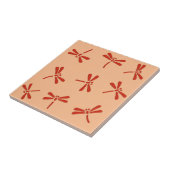 Carreau Motif japonais de libellules, Mandarin Orange (Côté)