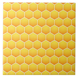 Carreau Motif jaune de nid d'abeilles