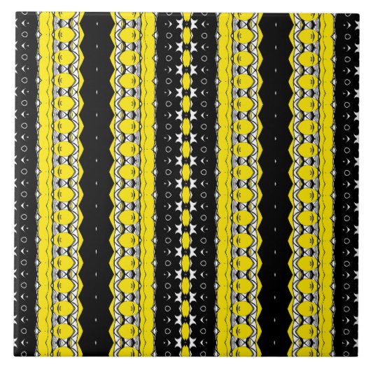 Carreau Motif jaune et noir (Devant)