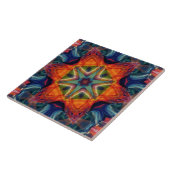 Carreau Motif Kaleidoscope couleur psychédélique (Côté)