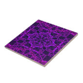 Carreau Motif kaléidoscope violet (Côté)