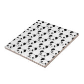 Carreau Motif Kawaii Panda En Noir Et Blanc (Côté)