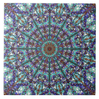 Carreau Motif lacé par mandala de turquoise de Boho