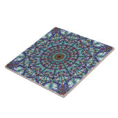 Carreau Motif lacé par mandala de turquoise de Boho (Côté)