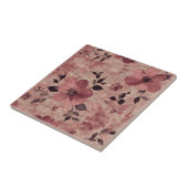 Carreau Motif Lin Floral Rosé Rustique (2) (Côté)