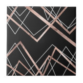 Carreau Motif linéaire d'abrégé sur triangle de noir rose (Devant)