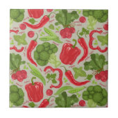 Carreau Motif lumineux des légumes frais (Devant)