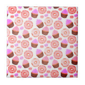 Carreau Motif Macaron à pâte rose (Devant)