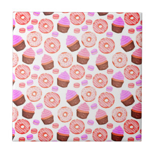 Carreau Motif Macaron à pâte rose