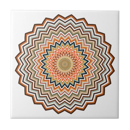 Carreau Motif Mandala Zigzag (Devant)