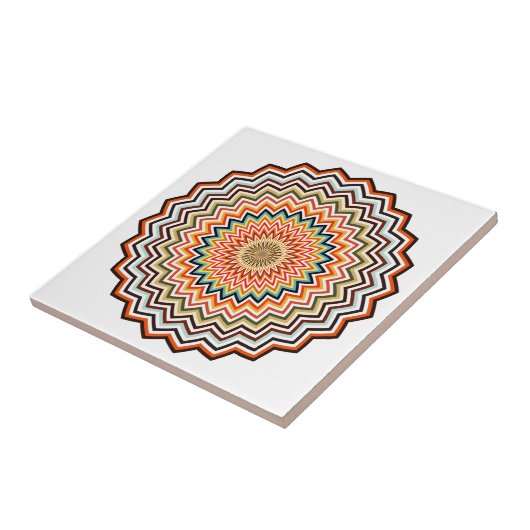 Carreau Motif Mandala Zigzag (Côté)