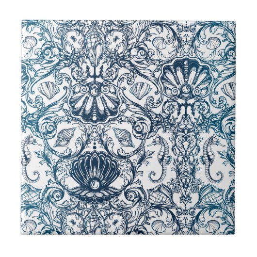 Carreau Motif marin vintage (Devant)