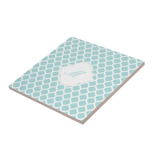 Carreau Motif marocain Bleu avec Trivet Carrelage Monogram (Côté)