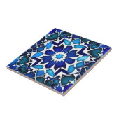 Carreau Motif marocain bleu et blanc (Côté)