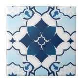 Carreau Motif marocain bleu et blanc (Devant)