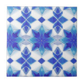Carreau Motif marocain bleu et blanc (Devant)