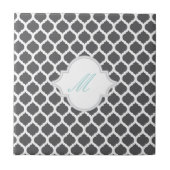 Carreau Motif marocain gris avec Trivet en mosaïque Monogr (Devant)