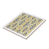 Carreau Motif marocain Ikat Blue Yellow (Côté)