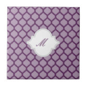 Carreau Motif marocain mauve avec Trivet en mosaïque Monog (Devant)