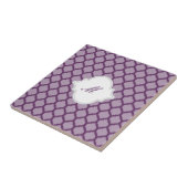 Carreau Motif marocain mauve avec Trivet en mosaïque Monog (Côté)