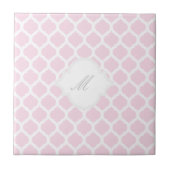 Carreau Motif marocain rose avec Trivet en mosaïque Monogr (Devant)