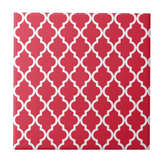 Carreau Motif marocain : Rouge (Devant)