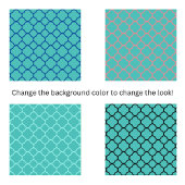 Carreau Motif marocain Turquoise classique