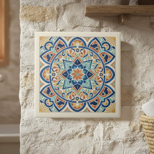 Carreau Motif méditerranéen coloré Pat#1 ID1195