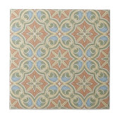 Carreau Motif méditerranéen Pat#13 Terre cuite ID1195 (Devant)