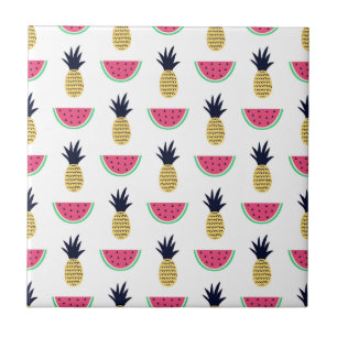 Carreau Motif mignon de griffonnage d'ananas et de